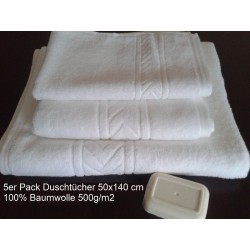 5er Pack Duschtücher 70x140