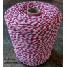 Bindfaden 2farbig weiss-rot 1kg