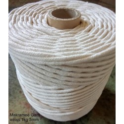 Makramee Garn weiss 1kg 3mm