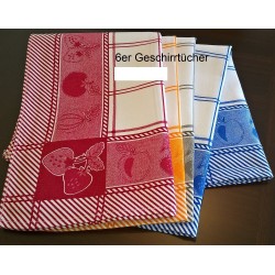 6er Geschirrtuch Set