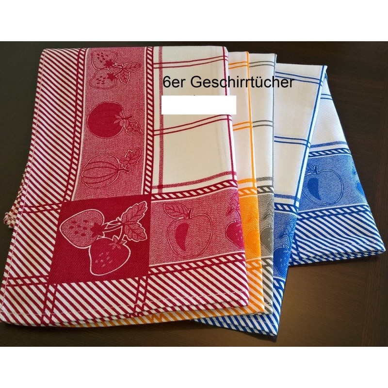 6er Geschirrtuch Set