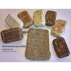 Seifenbeutel Leinen 12 x 10cm